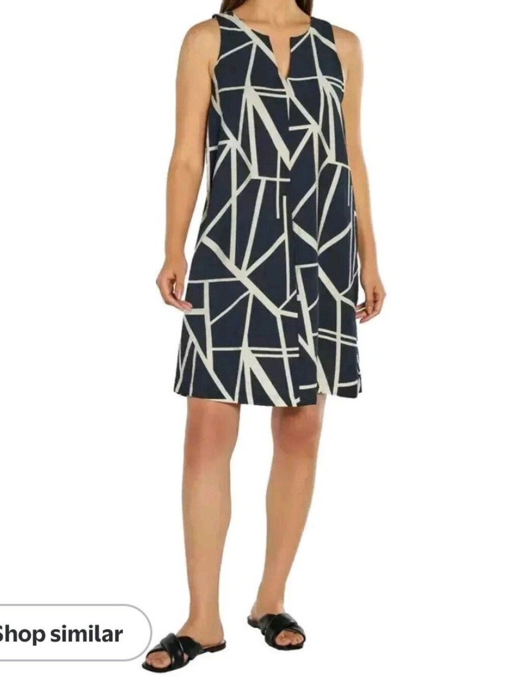 NWT Banana Republic Split Neck Sleeveless Dress, Sz Large